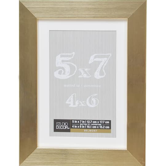 Find The Gold Metallic Belmont Frame With Mat By Studio Decor At